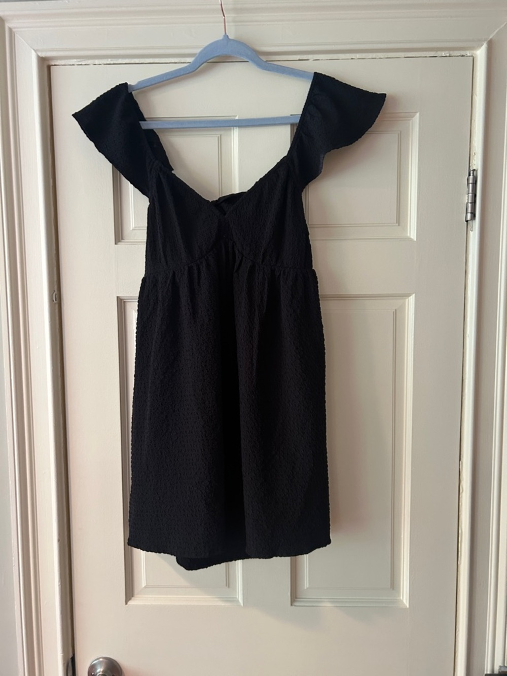 American Eagle  Off-Shoulder Textured Mini Dress